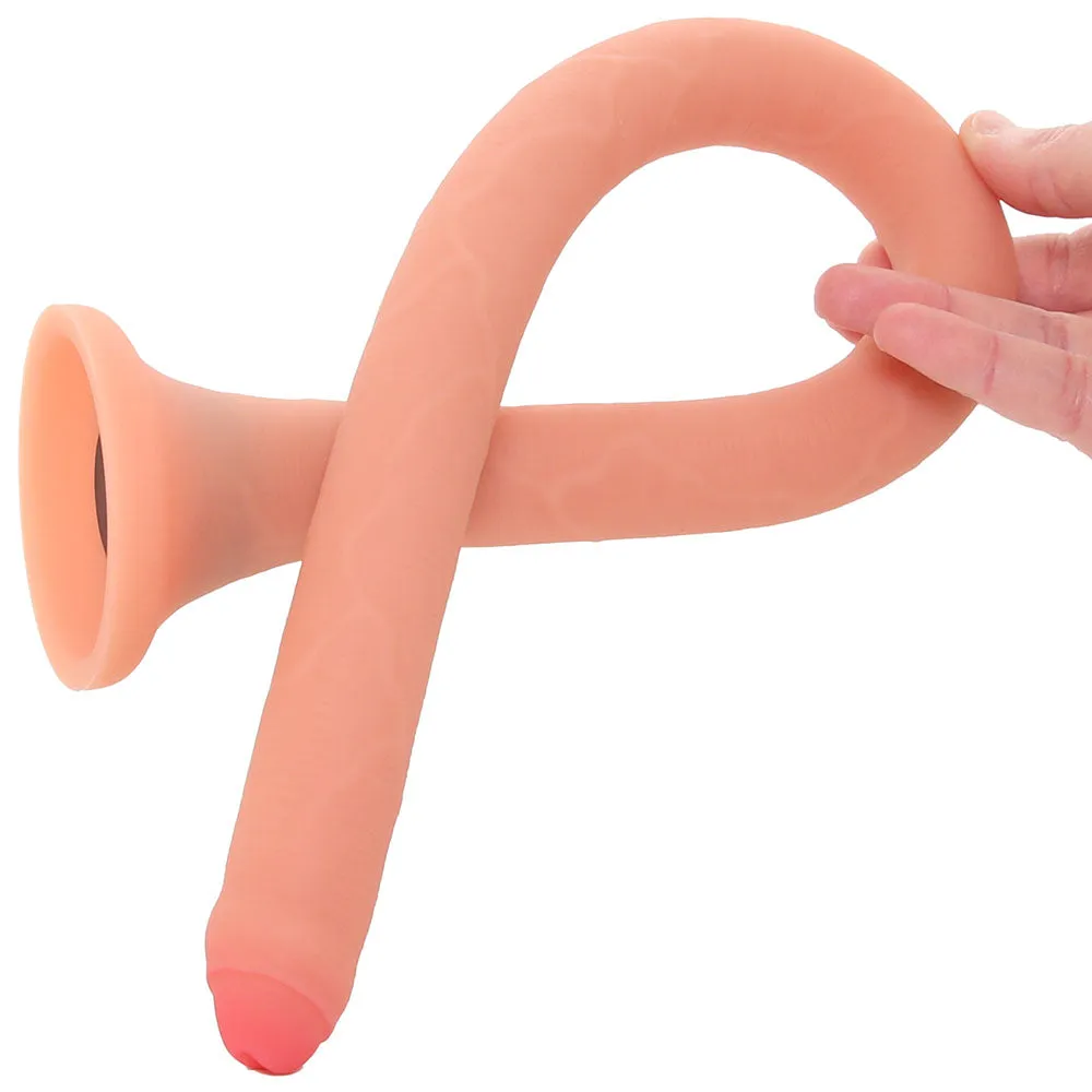 19 Inch Slim Realistic Silicone Enema Hose