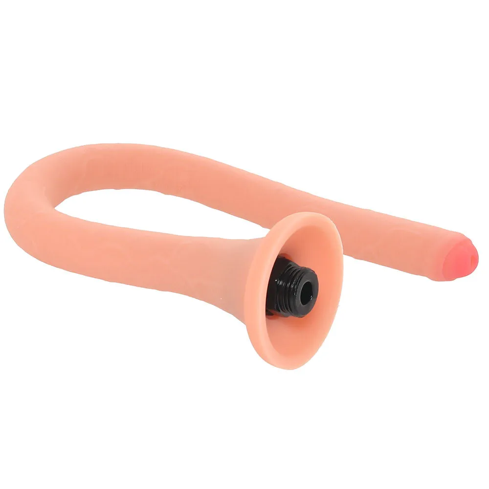 19 Inch Slim Realistic Silicone Enema Hose