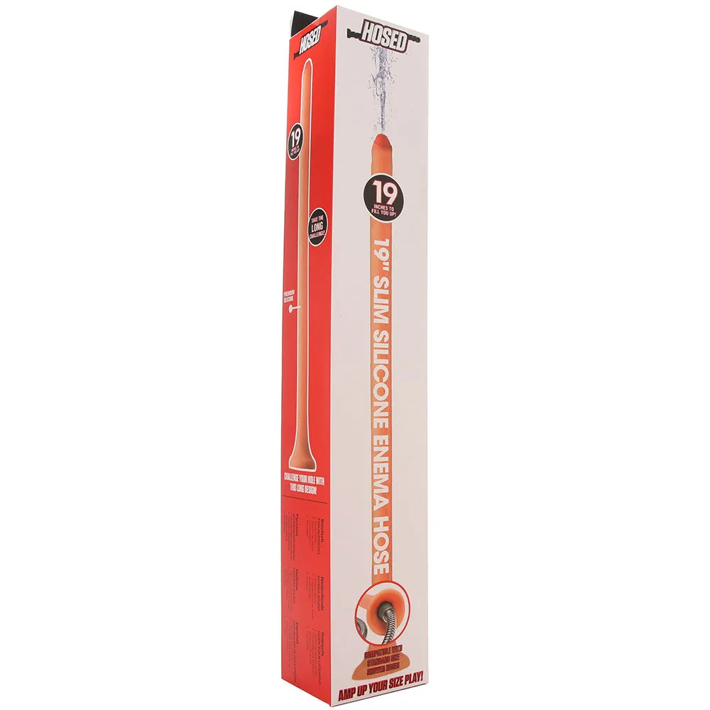 19 Inch Slim Realistic Silicone Enema Hose