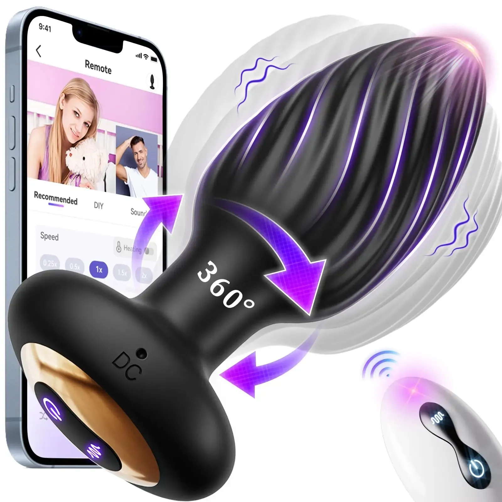 360° Rotating Anal Plug – Wireless APP Control