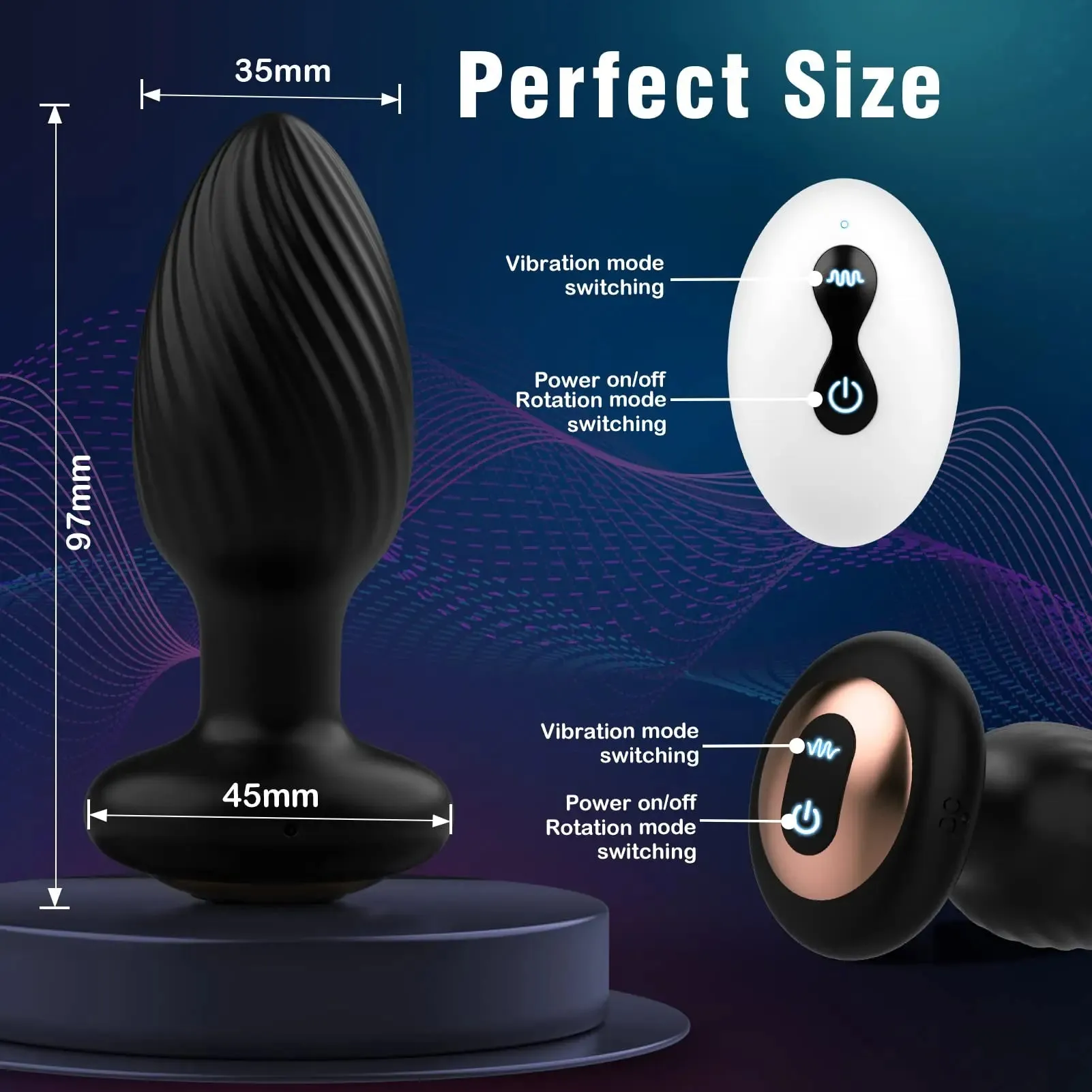 360° Rotating Anal Plug – Wireless APP Control