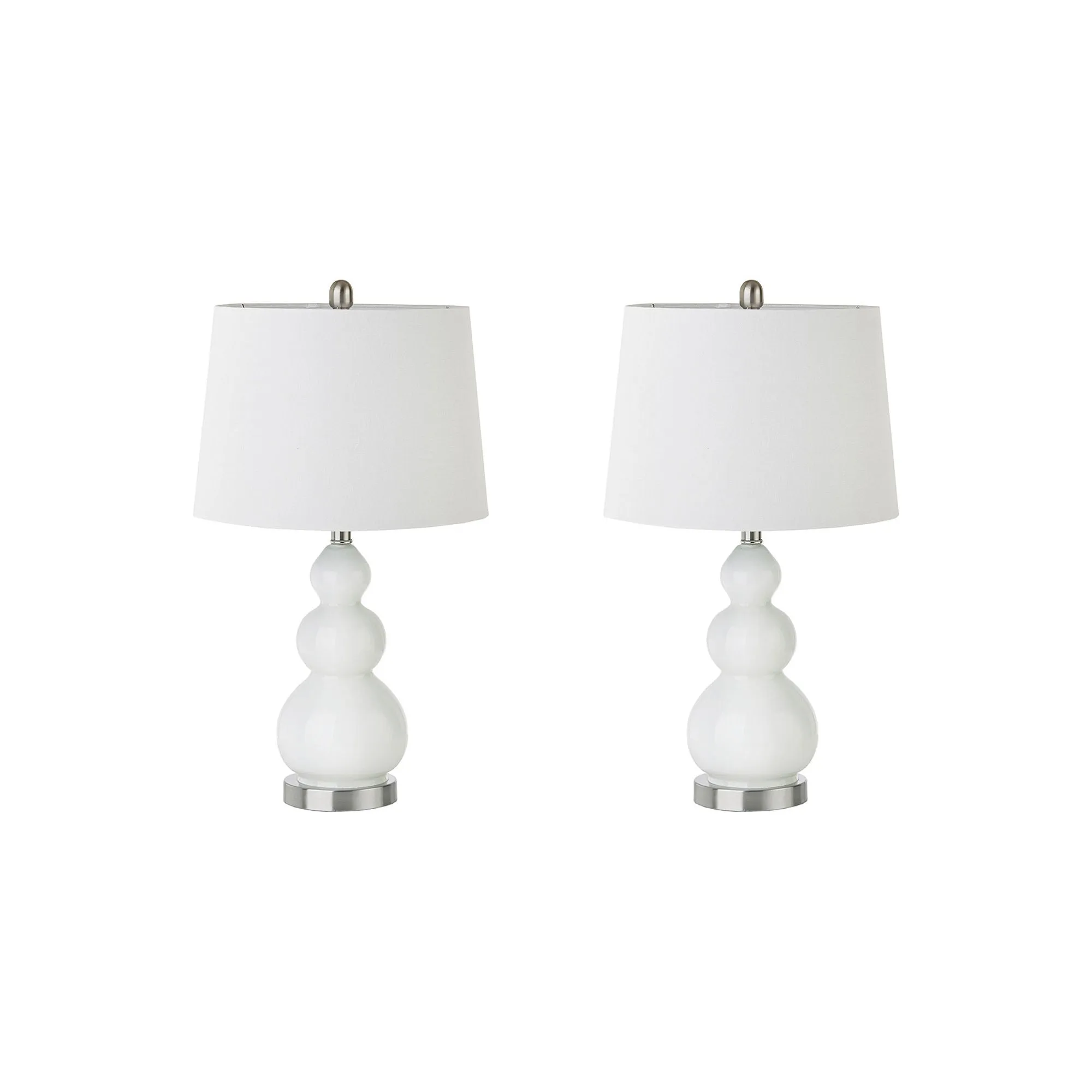510 Design Covey Curved Glass Table Lamp, Set Of 2 - WHITE ONE SIZE