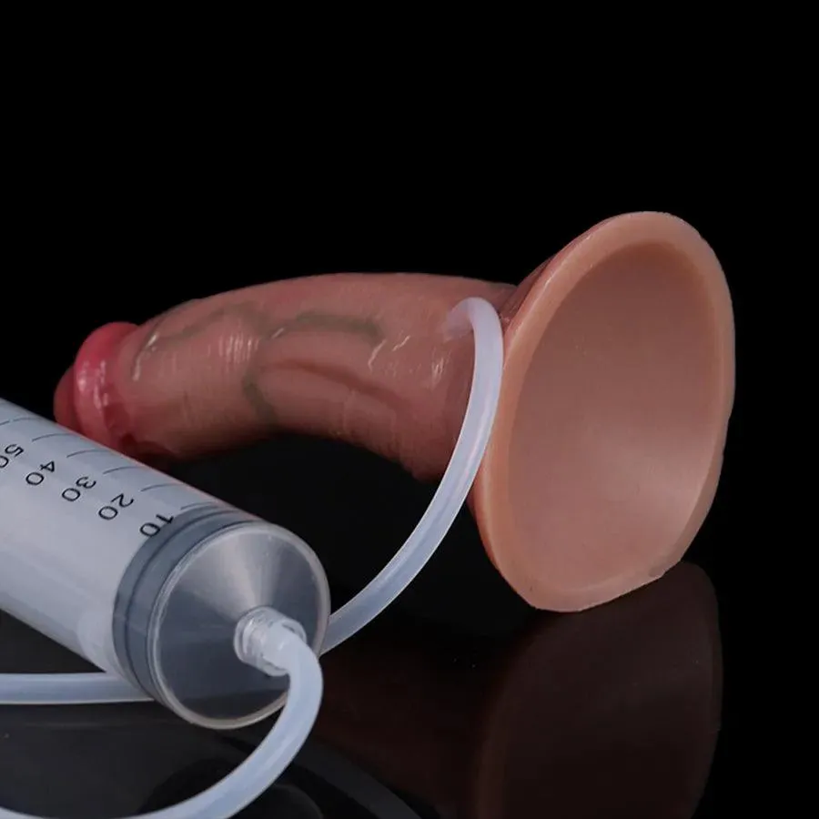 6 Inches Realistic Squirting Strapon Dildo