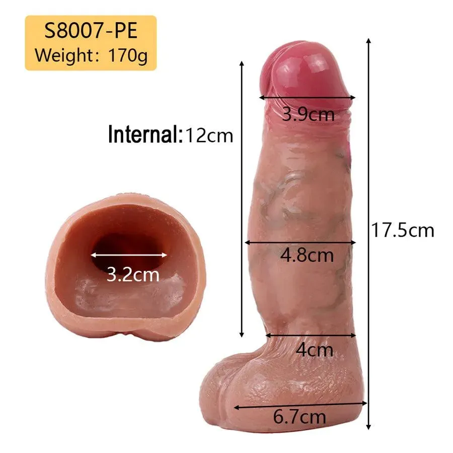7 Inches Silicone Huge Penis Sleeve