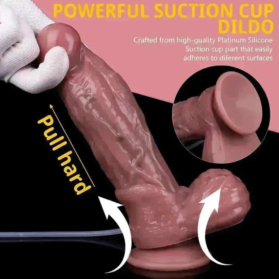 8 Inches Realistic Ejaculating Dildo