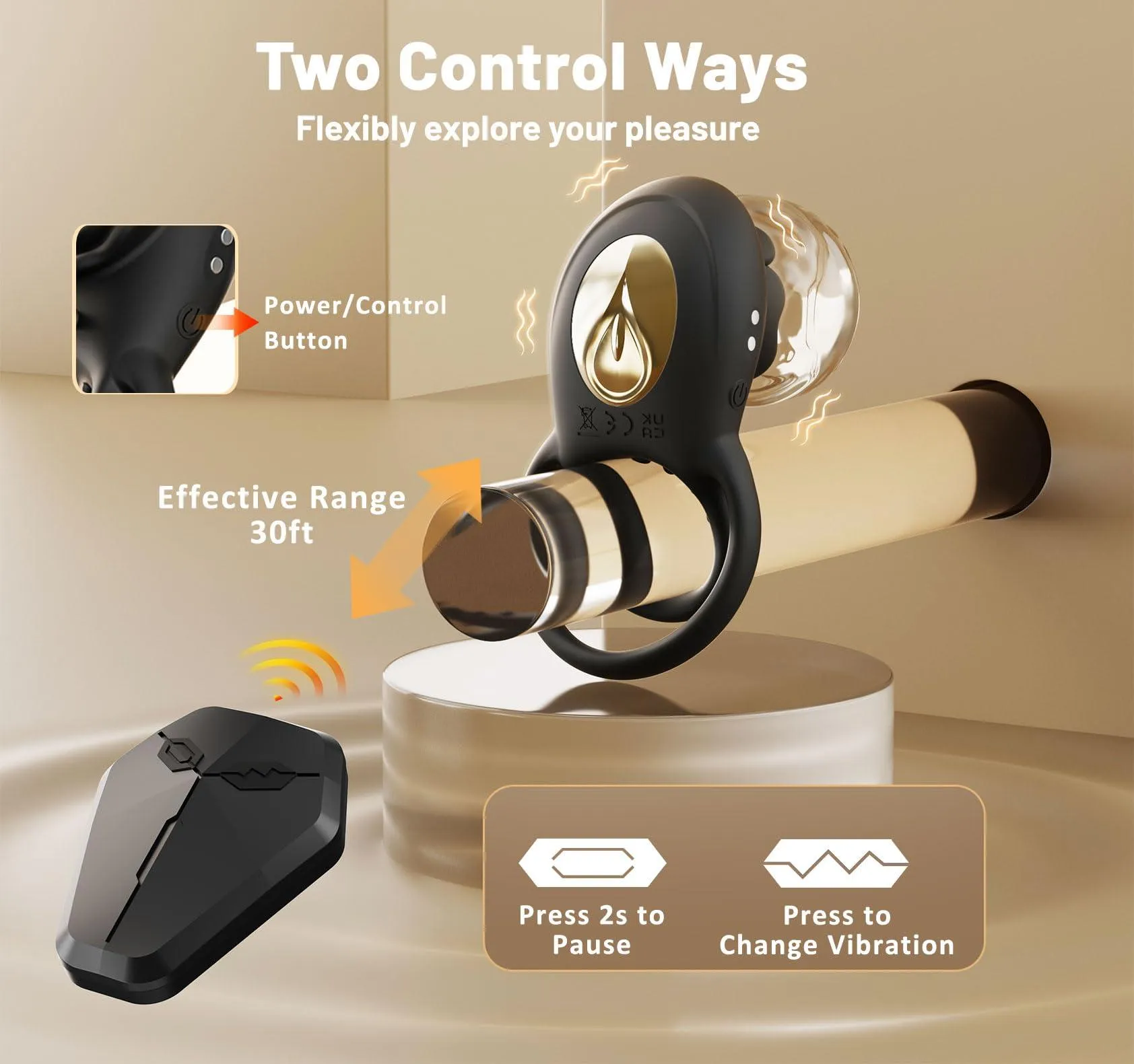 8 Vibrations Cock Ring Rose Clitoral Vibrating Penis Ring Couples Sex Toys