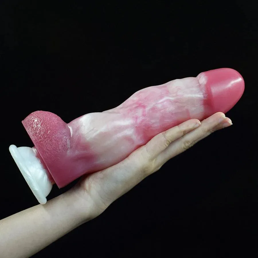 9 Inches Suction Cup Pink Dildo for Women