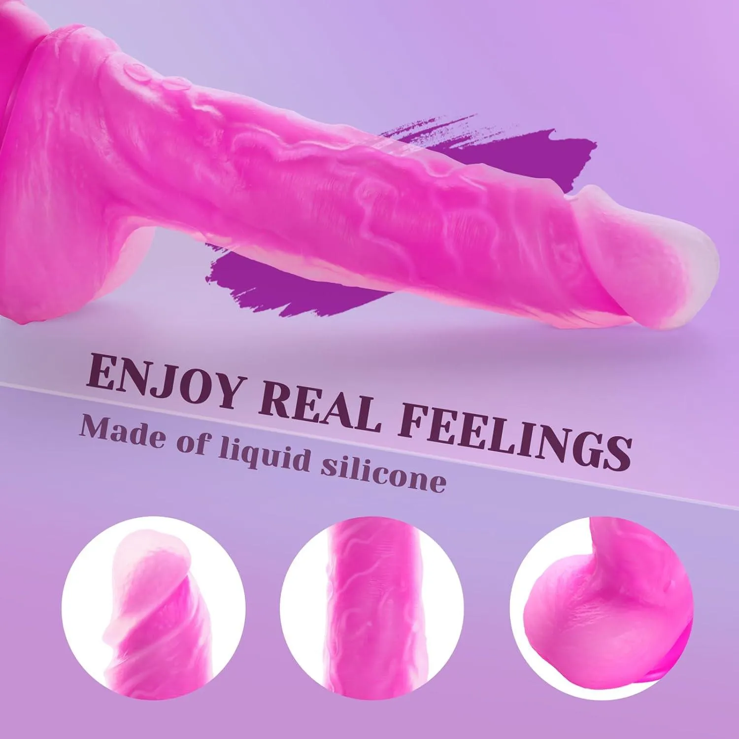 9.2" Huge Thrusting Dildo Vibrator Heating Lifelike Dildos with Suction Cup Adult Sex Toys