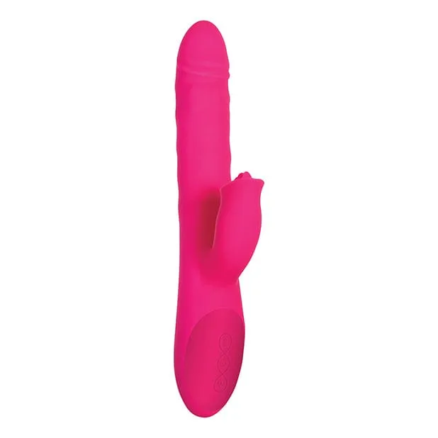 Adam & Eve - Eve's Thrusting Rotating Rabbit Flicker Dual Stimulator Rabbit Vibrator (Pink)