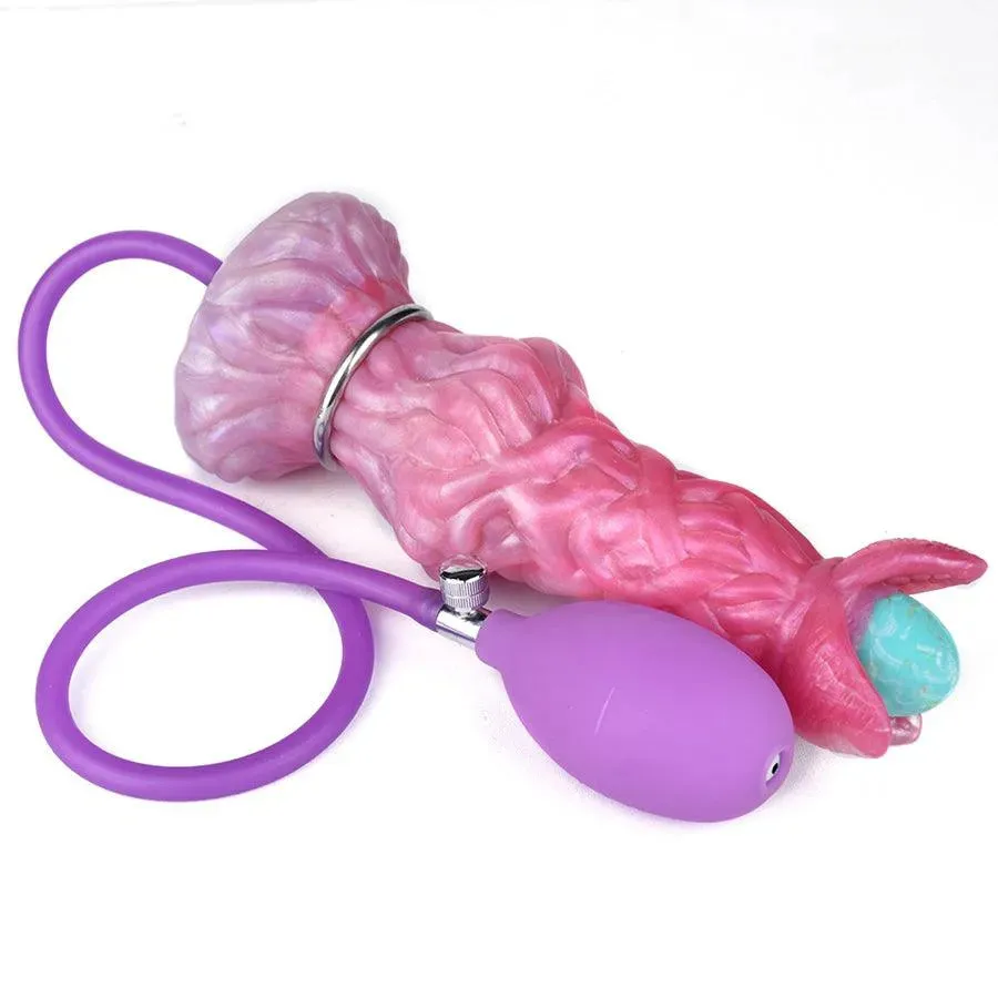 Airbag Silicone Laying Dildo Ovipositor Toy