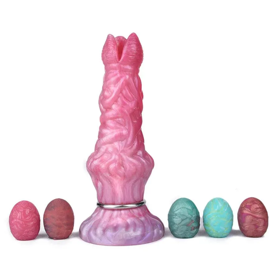 Airbag Silicone Laying Dildo Ovipositor Toy