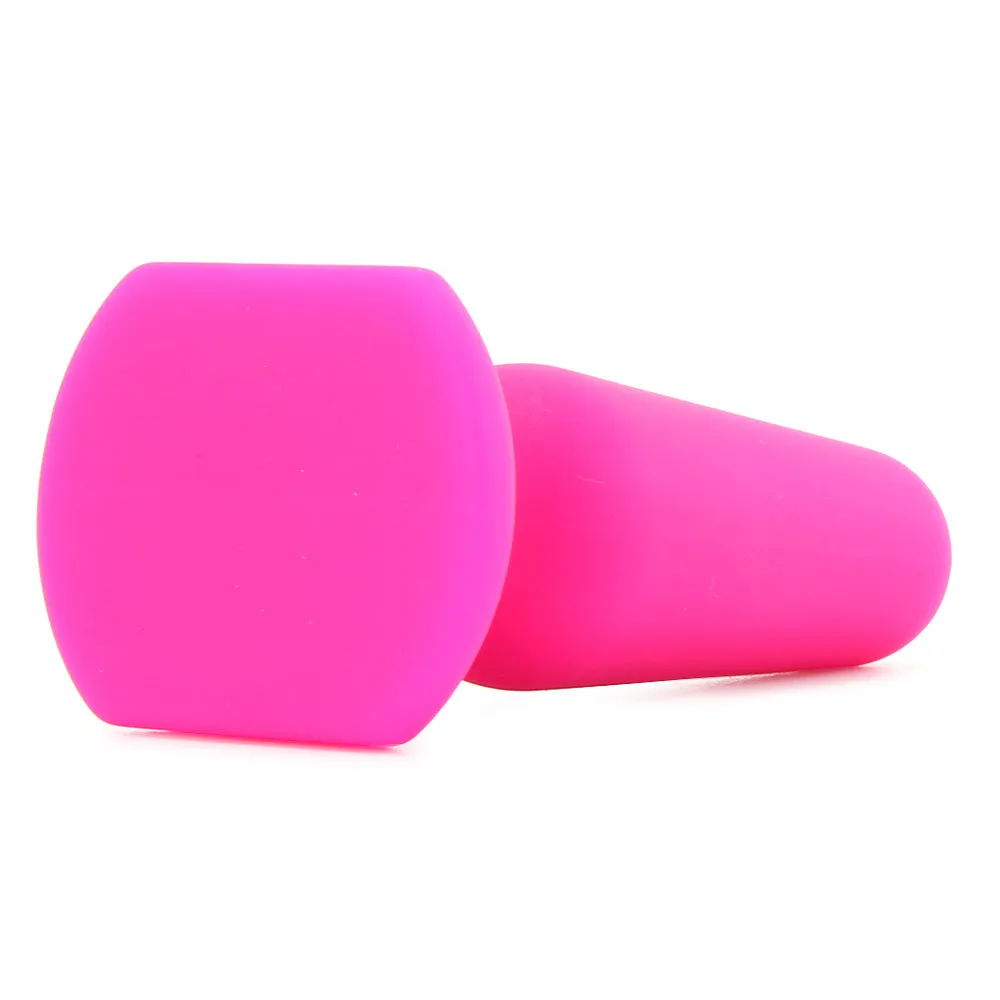 All About Anal Seamless Silicone 3 Inch Butt Plug in Pink