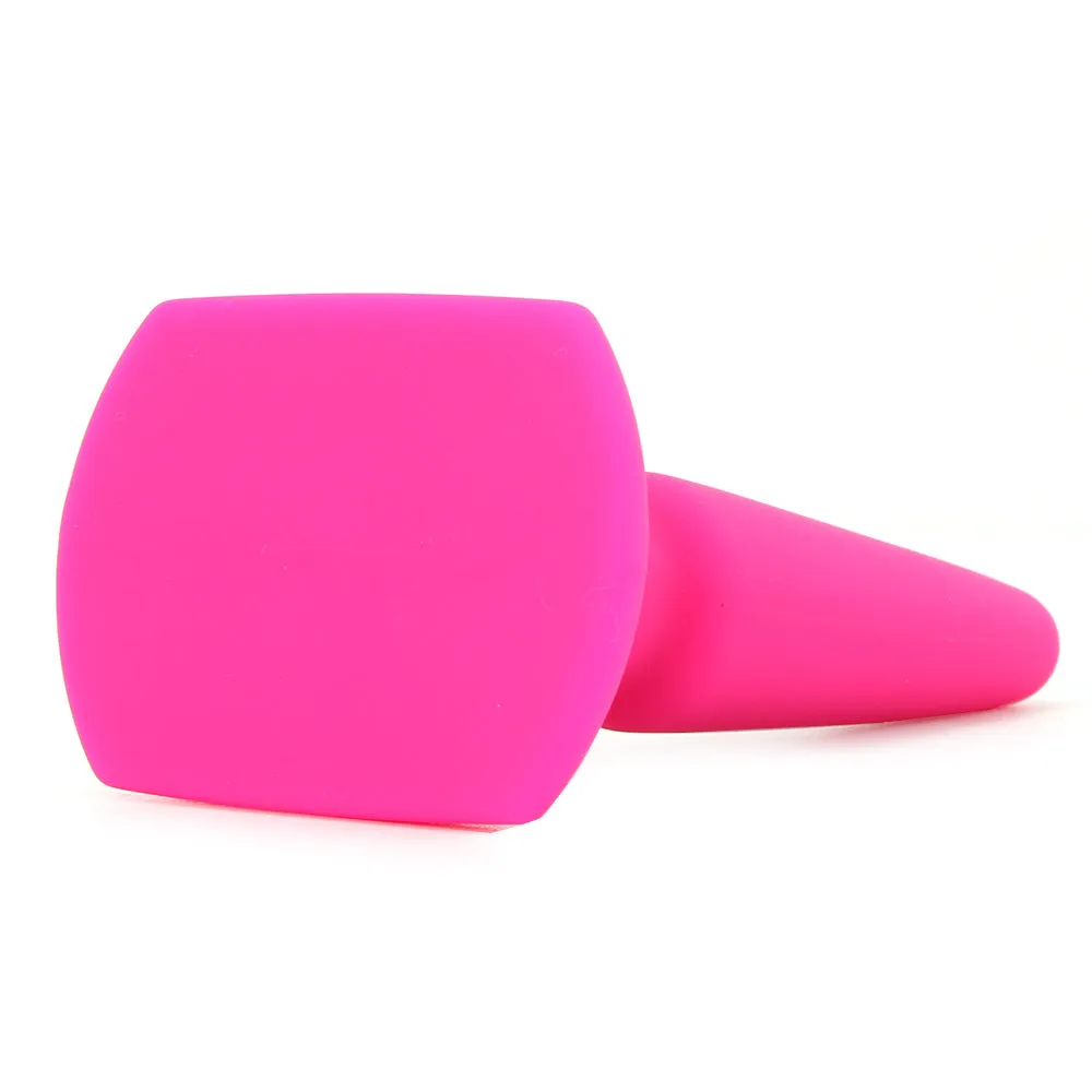 All About Anal Seamless Silicone 4 Inch Butt Plug in Pink