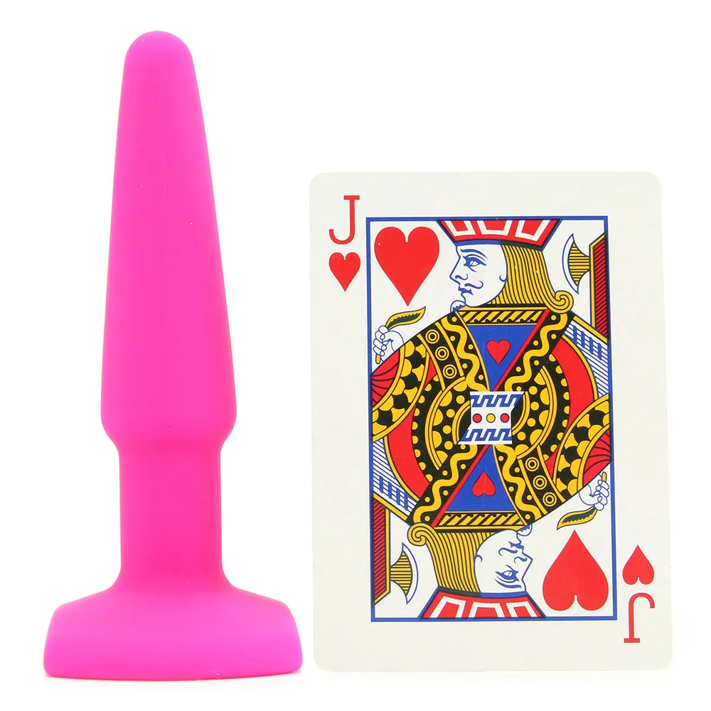 All About Anal Seamless Silicone 4 Inch Butt Plug in Pink