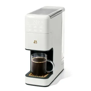 Beautiful 19332 Perfect Grind Programmable Single Serve Coffee Maker, White Icing by Drew Barrymore