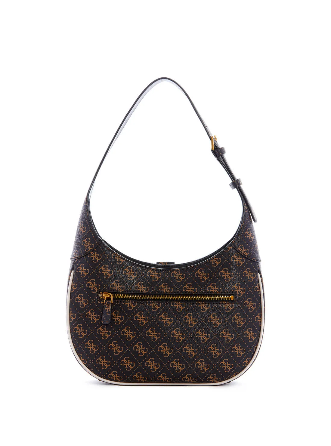 Black Brown Logo Maimie Hobo Bag