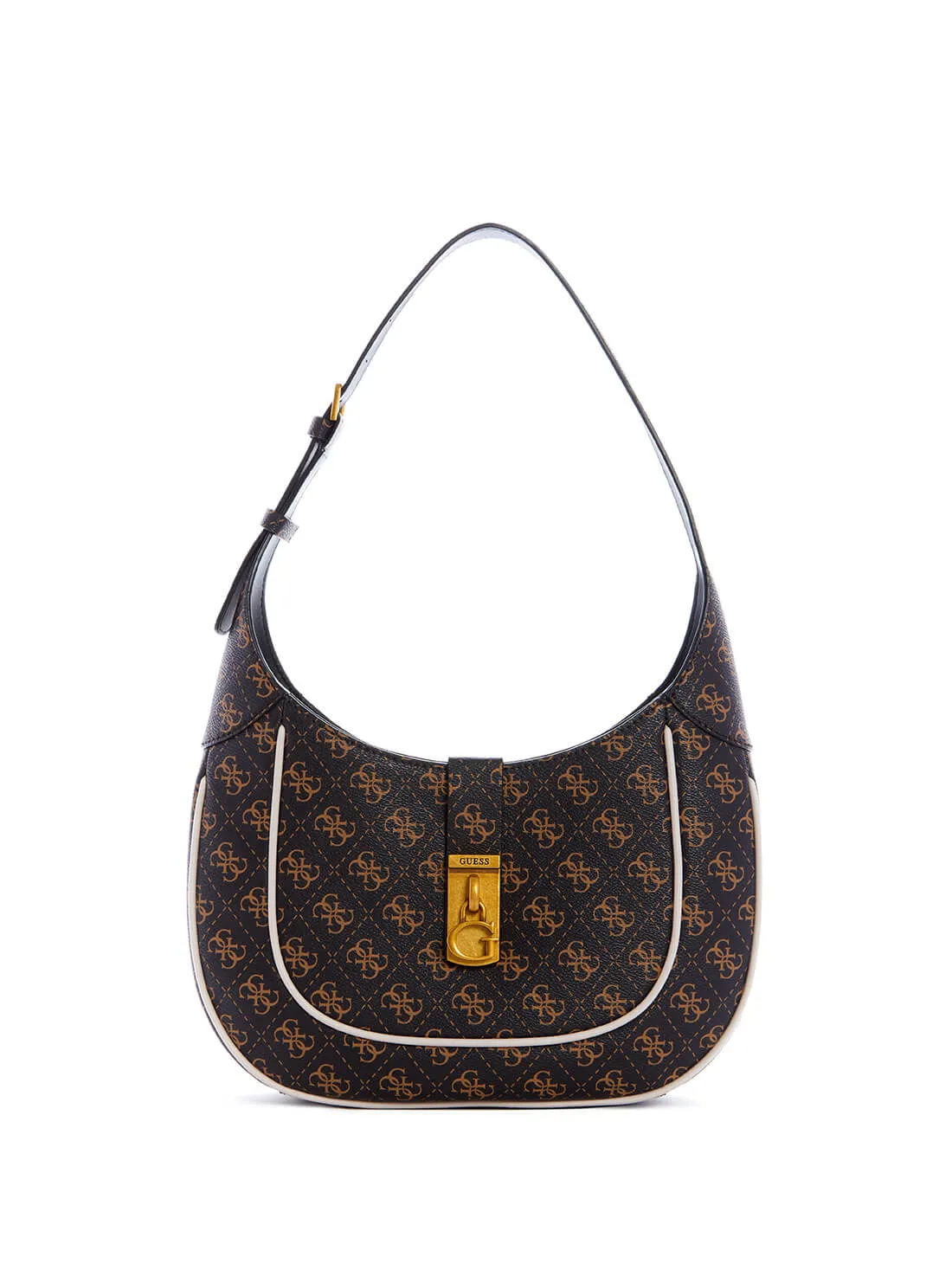 Black Brown Logo Maimie Hobo Bag