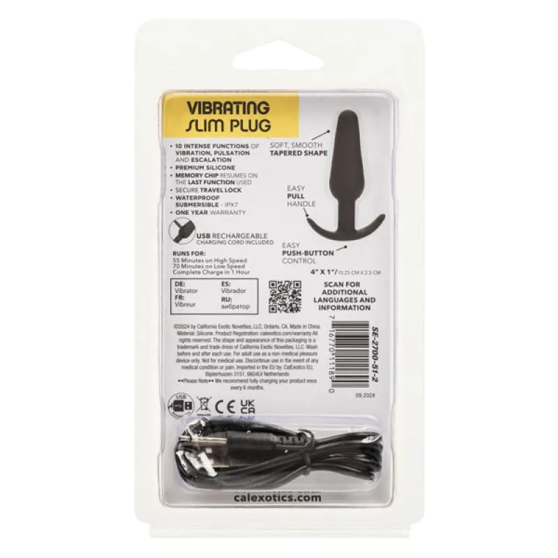 Boundless Vibrating Slim Plug - Black