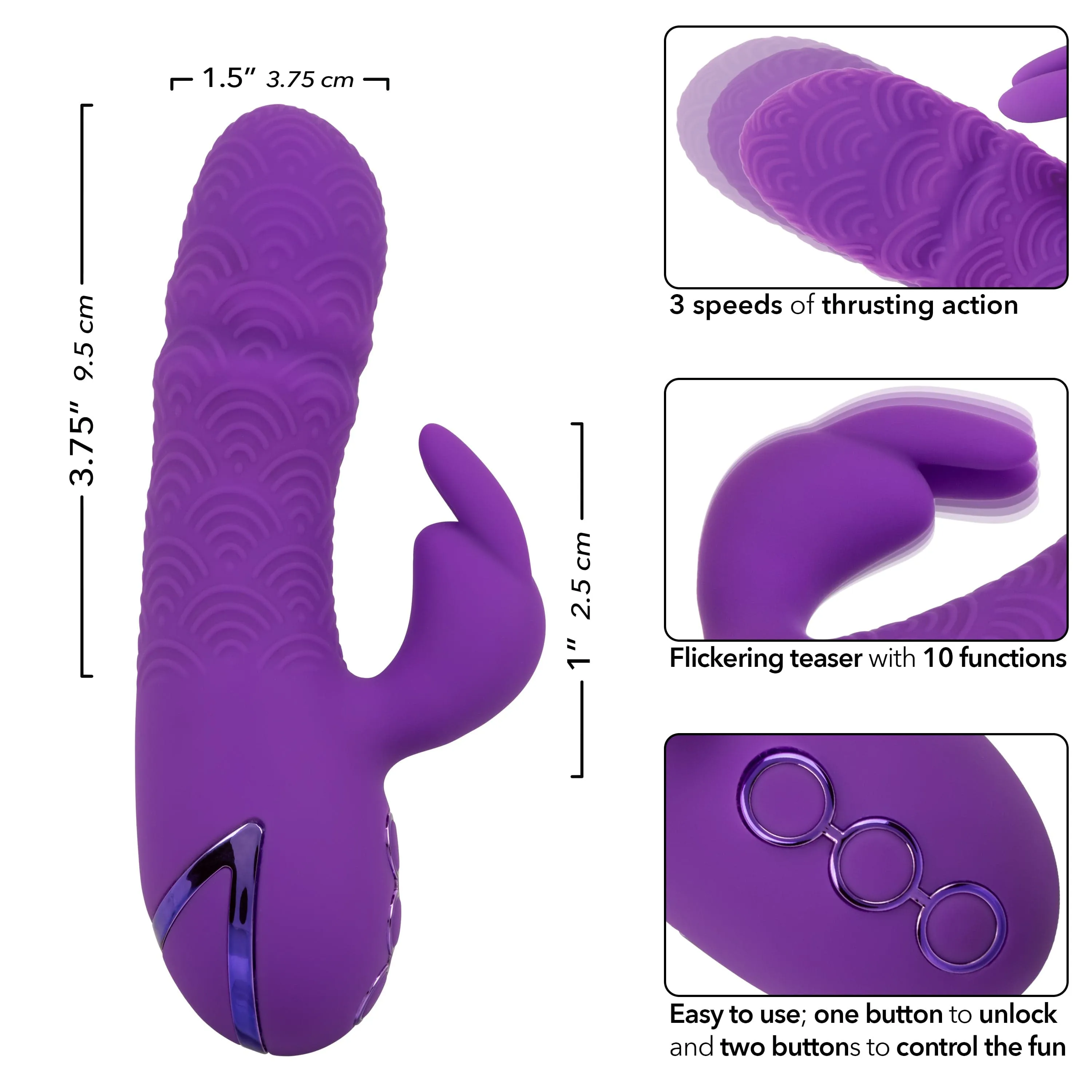 California Exotics - California Dreaming Manhattan Beach Marvel Rabbit Vibrator (Purple)