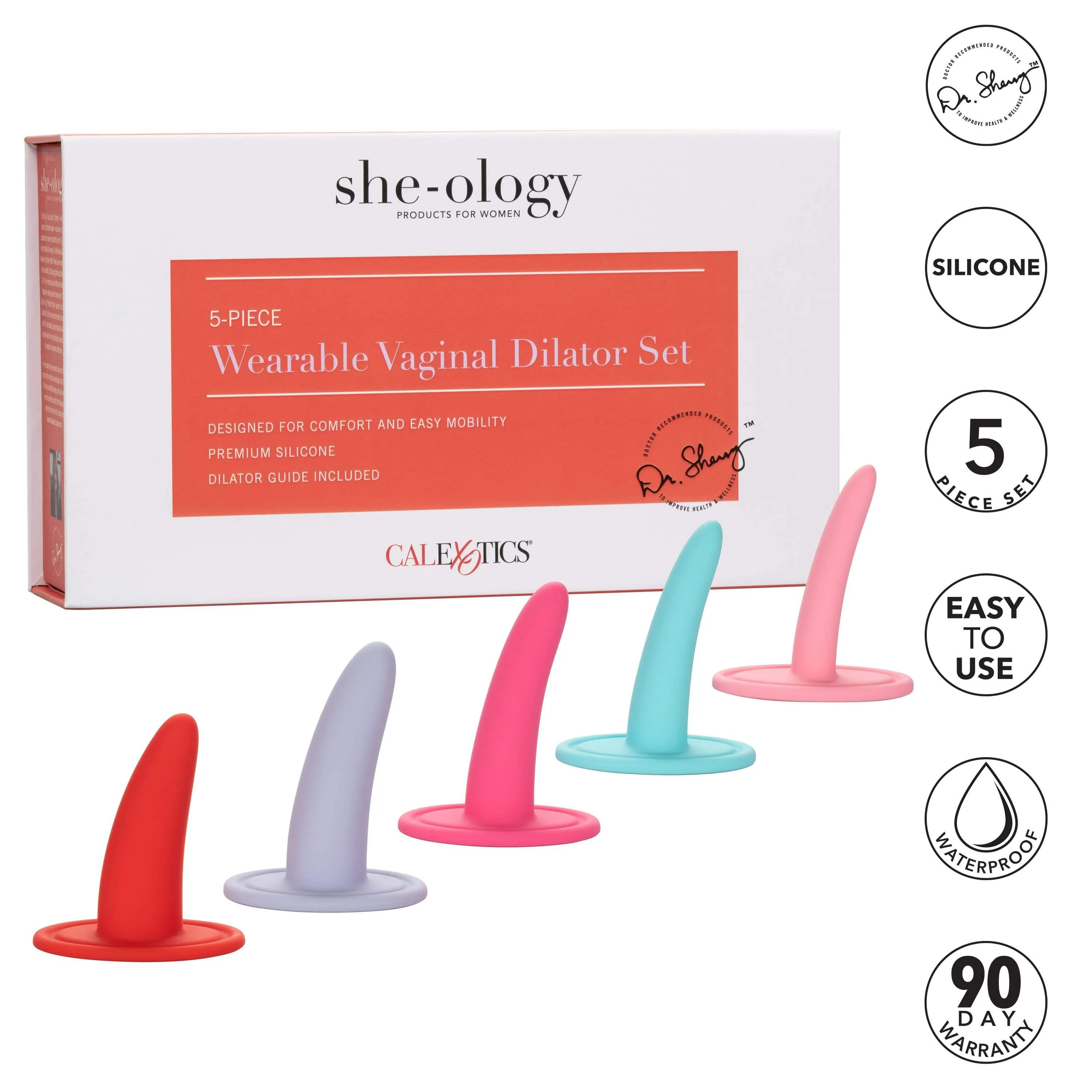 California Exotics - She-ology 5 piece Wearable Vaginal Dilator Set (Multi Colour)