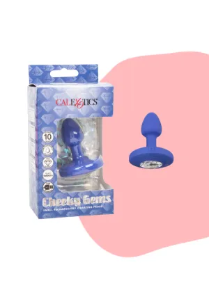 Cheeky Gems SMALL RECHARGEABLE VIBRATING Butt Plug Blue