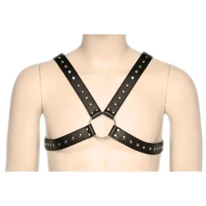 Chest Harness - Cross-Chest PVC Vegan Leather