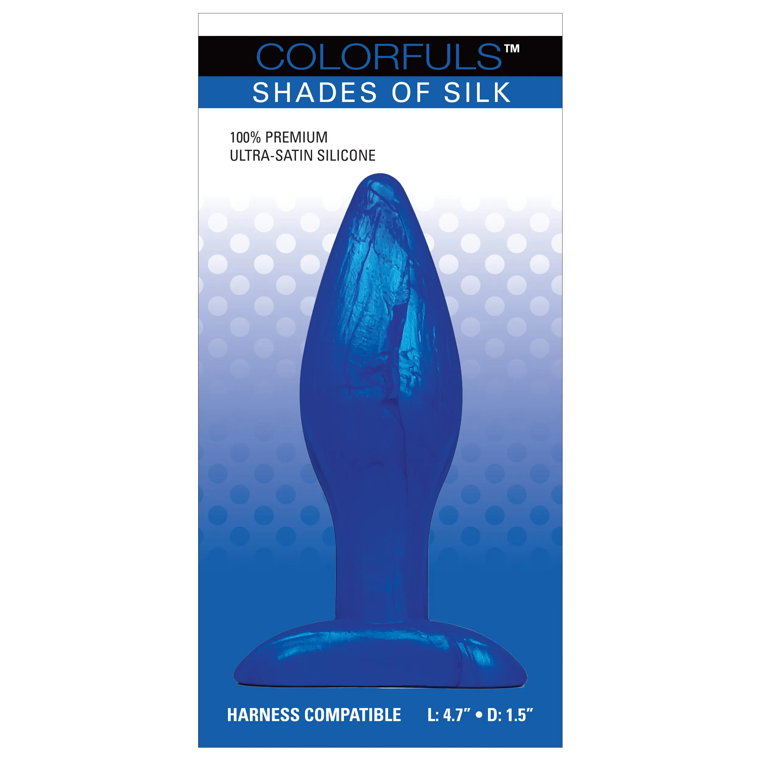 Colorfuls Shades of Silk Large Blue Butt Plug