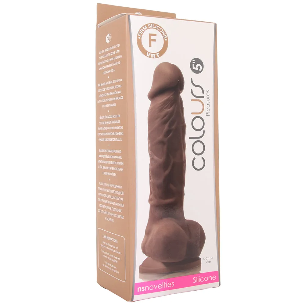 Colours Pleasures 5 Inch Silicone Dildo in Brown