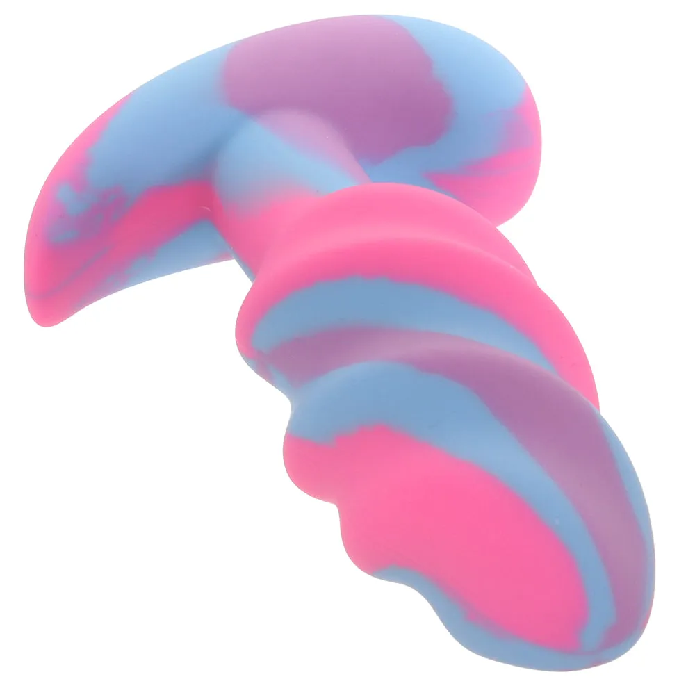Creature Cocks Unicorn Swirl Silicone Butt Plug in Small