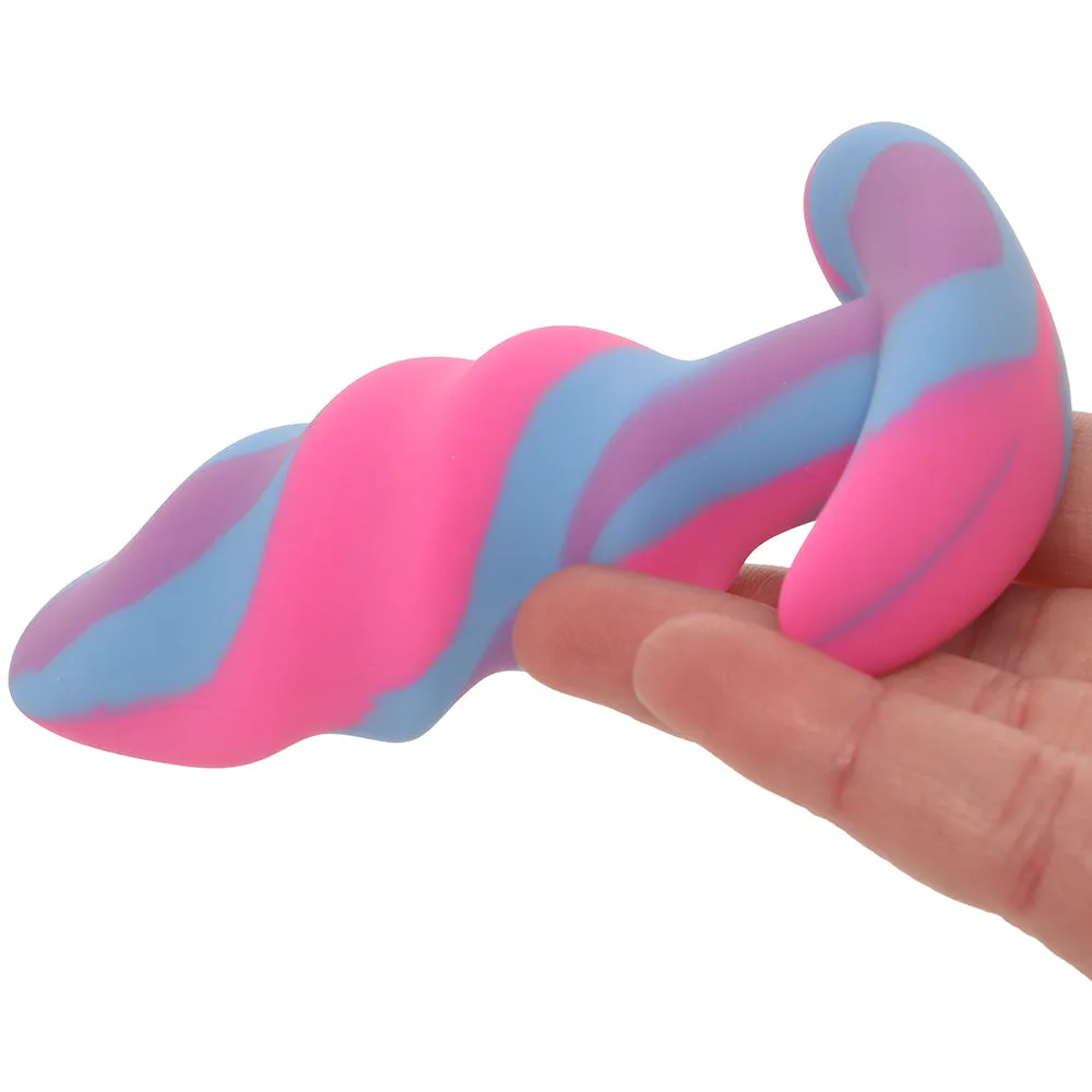 Creature Cocks Unicorn Swirl Silicone Butt Plug in Small
