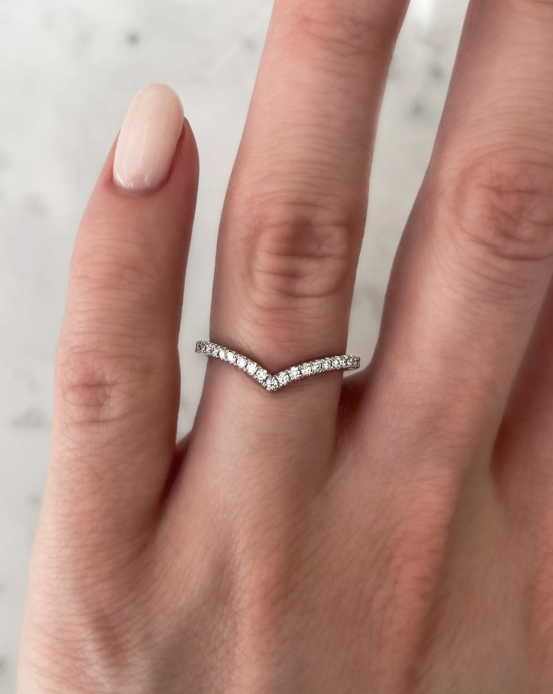Curved Diamond Band