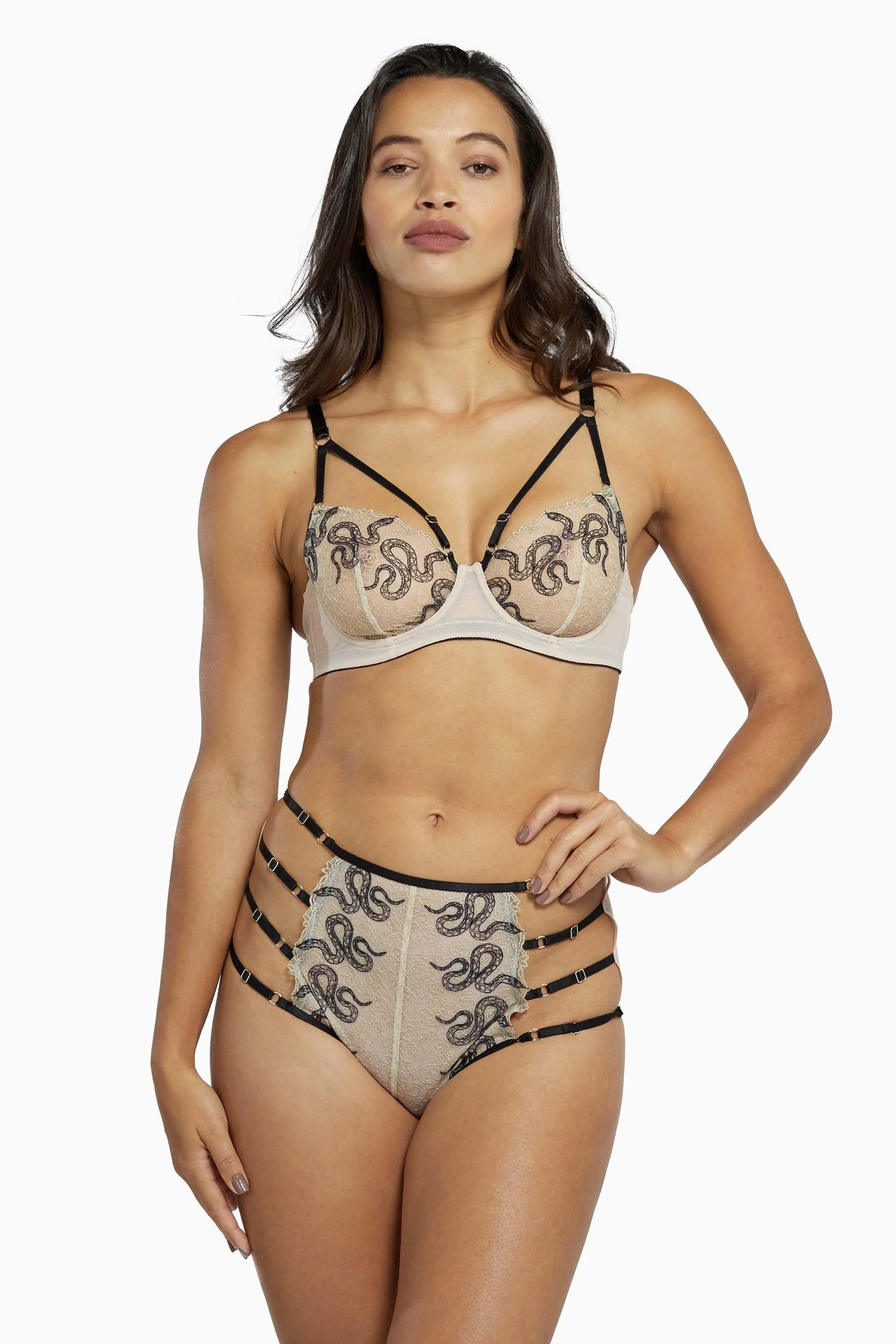 Dakota Snake High Apex Bra with Overbust Straps