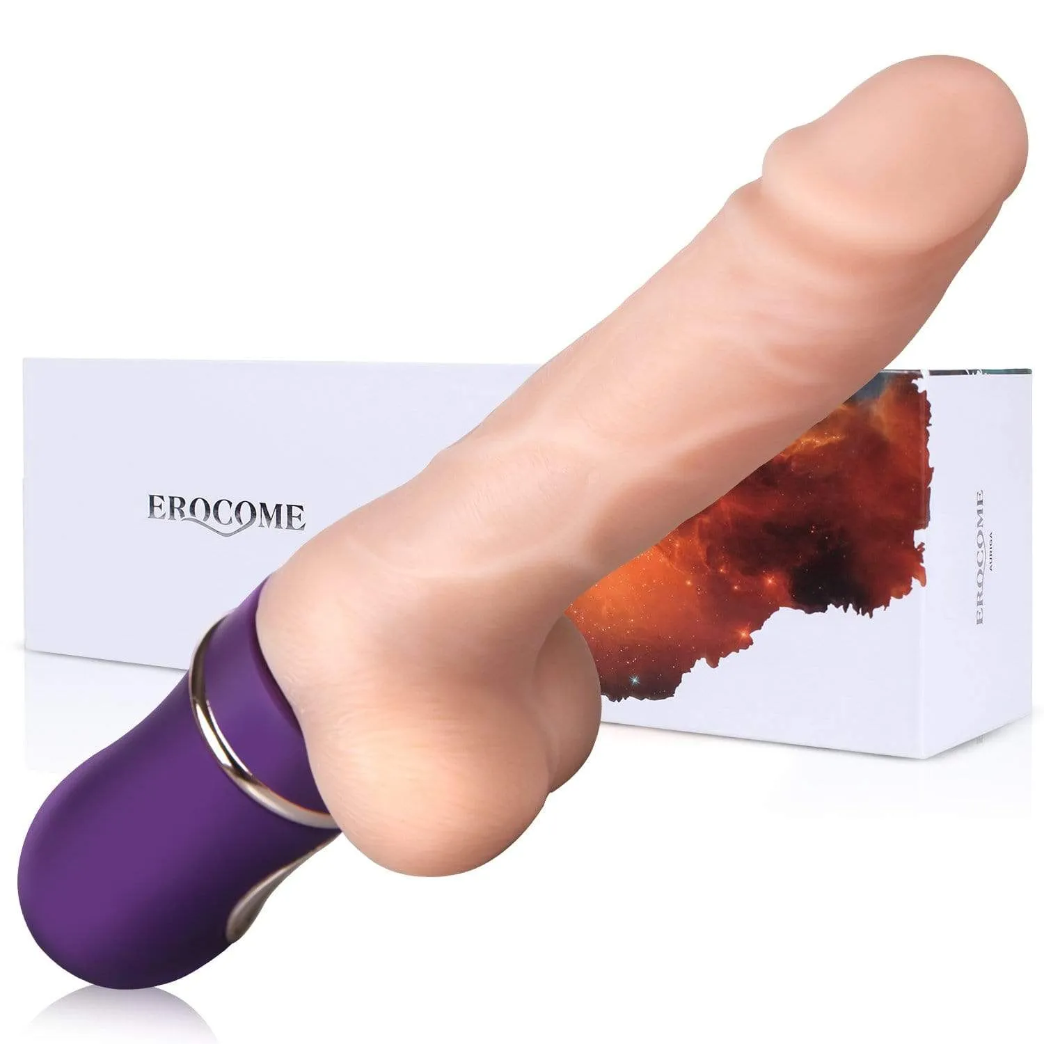 Erocome - Auriga Thrust Realistic Dildo Vibrator (Beige)