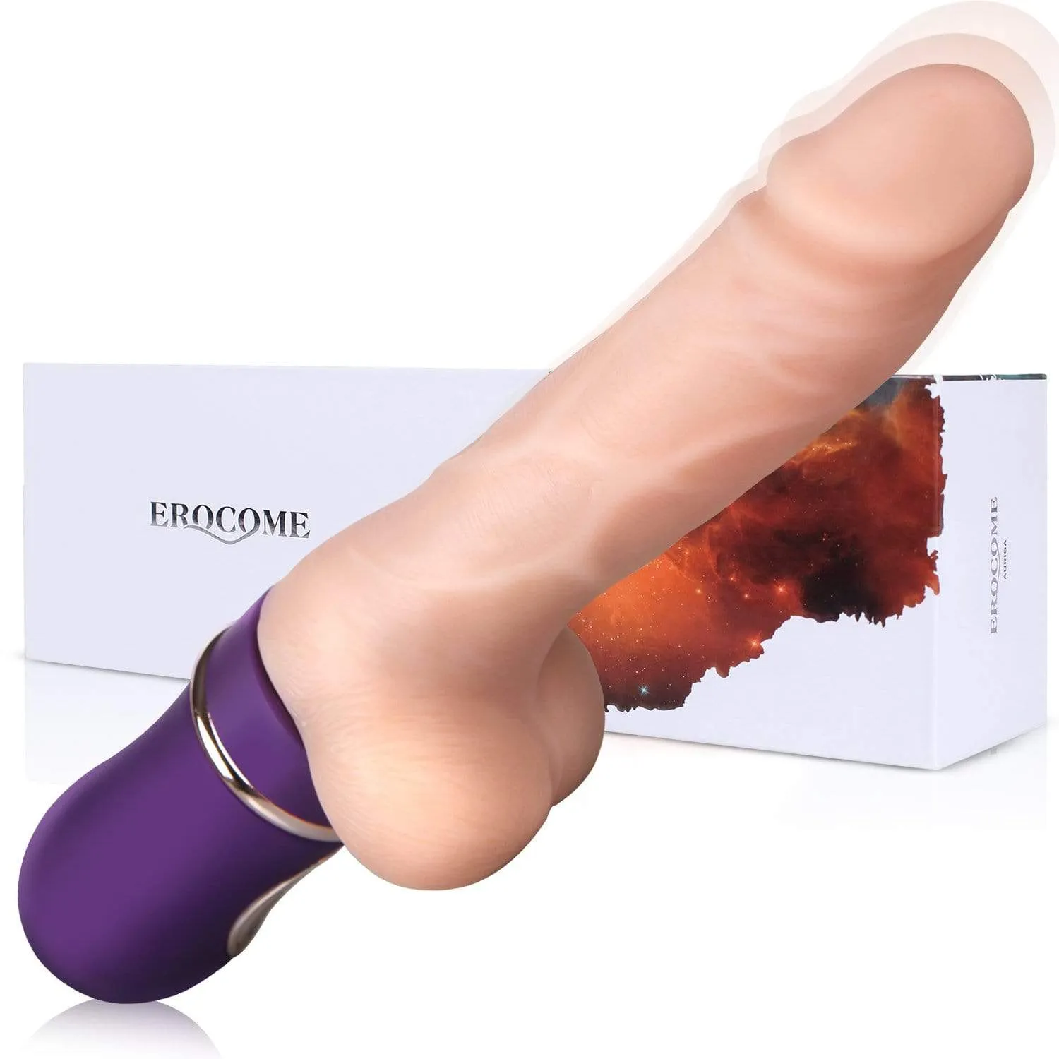Erocome - Auriga Thrust Realistic Dildo Vibrator (Beige)