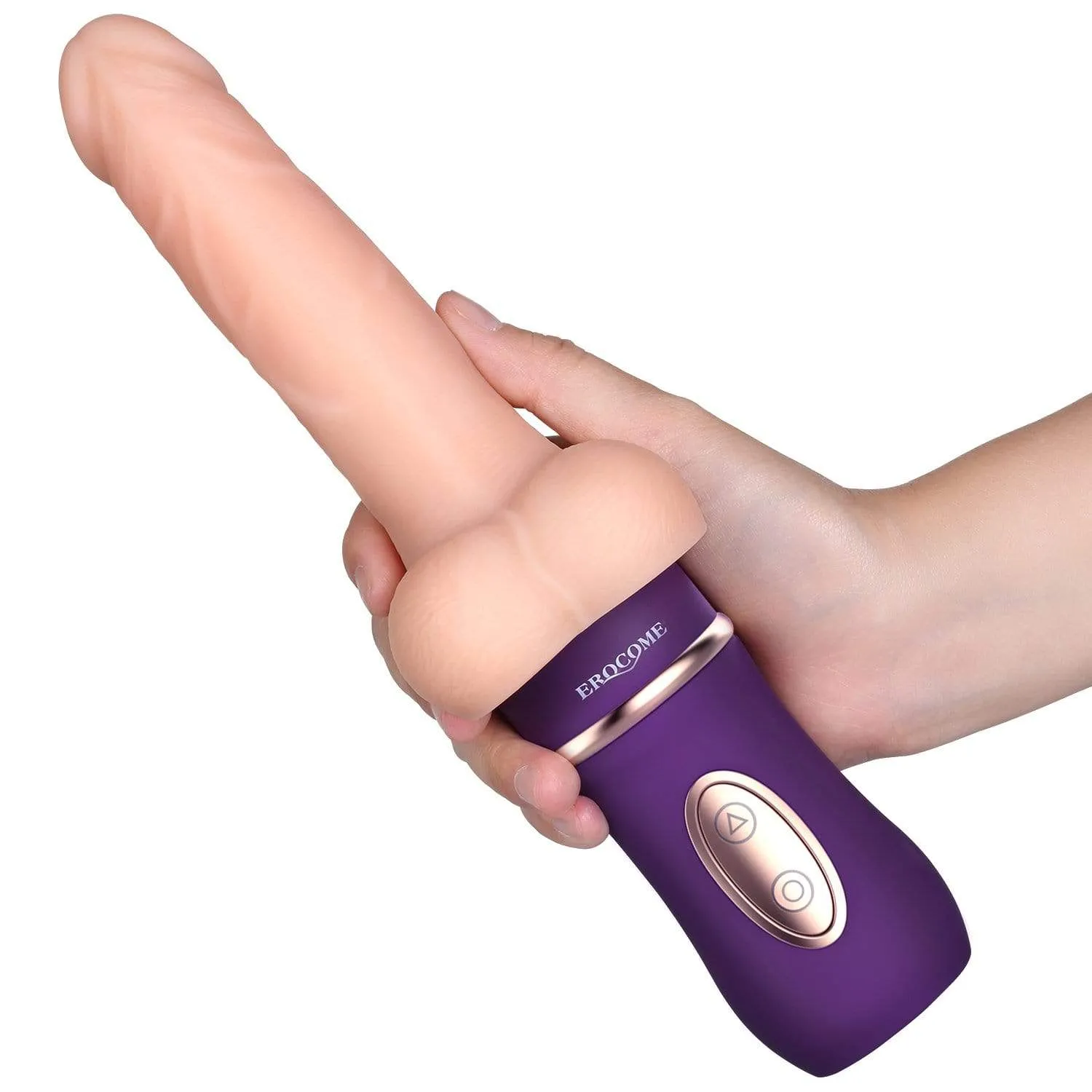 Erocome - Auriga Thrust Realistic Dildo Vibrator (Beige)