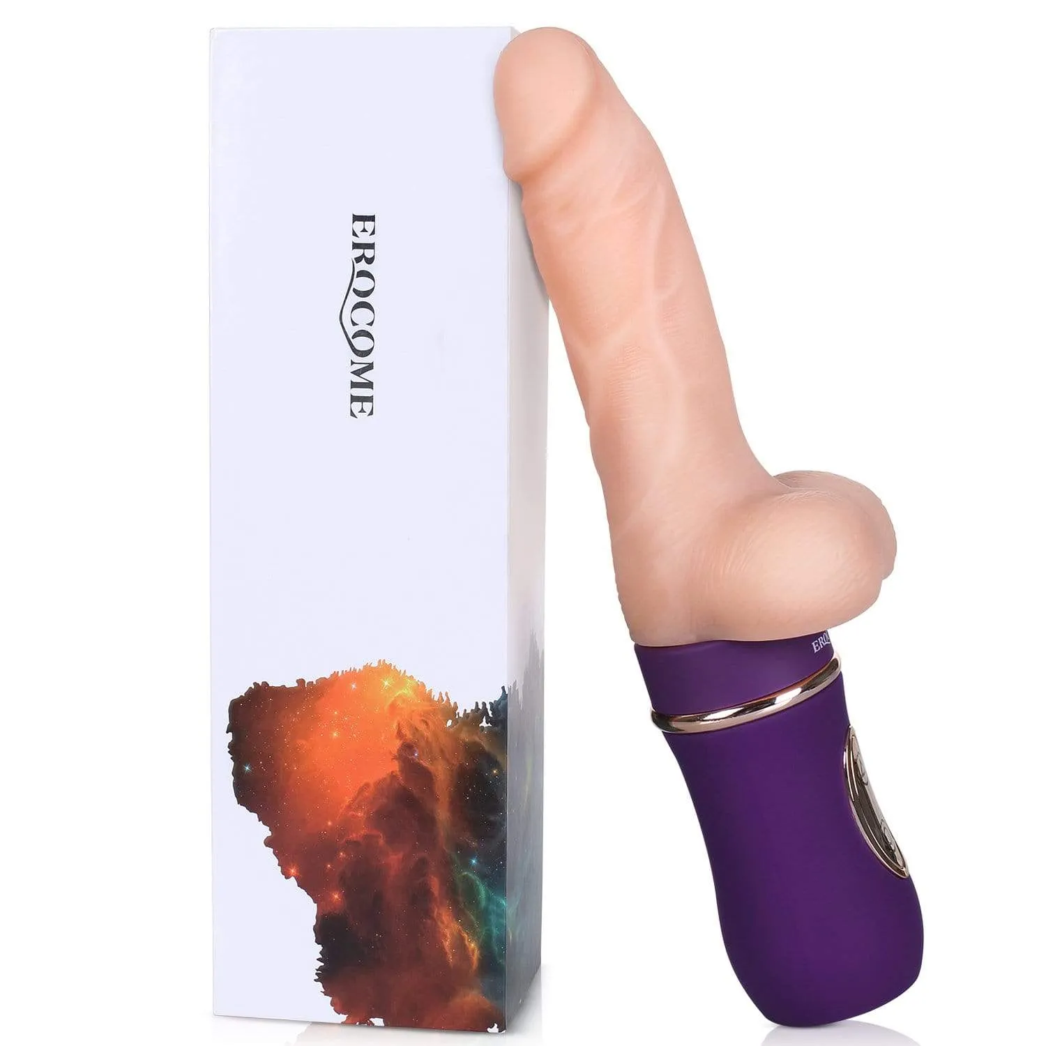 Erocome - Auriga Thrust Realistic Dildo Vibrator (Beige)