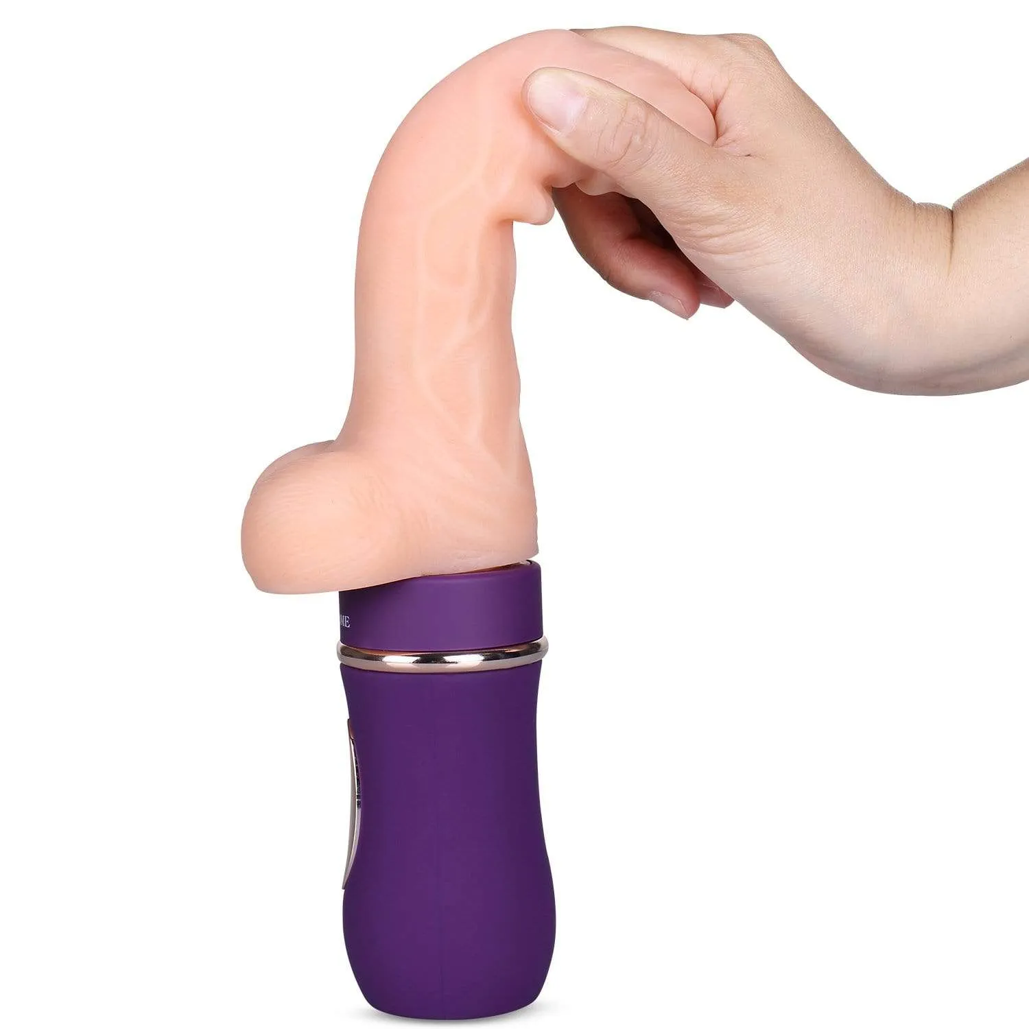 Erocome - Auriga Thrust Realistic Dildo Vibrator (Beige)