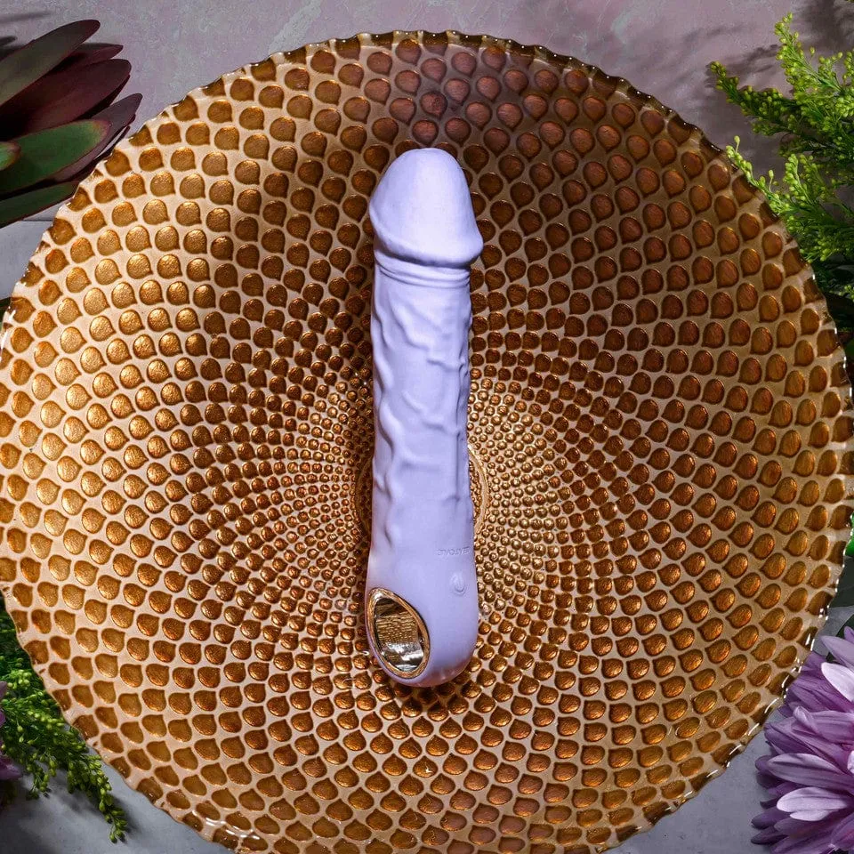Evolved - Purple Fantasy Vibrating Realistic Dildo 7.25" (Purple)