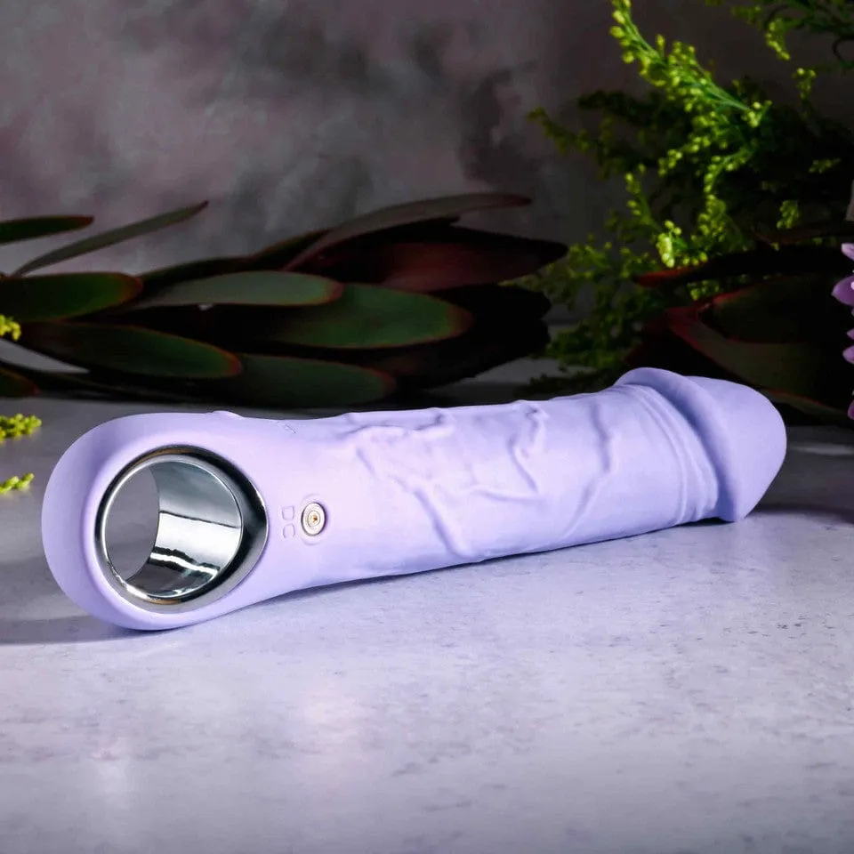 Evolved - Purple Fantasy Vibrating Realistic Dildo 7.25" (Purple)