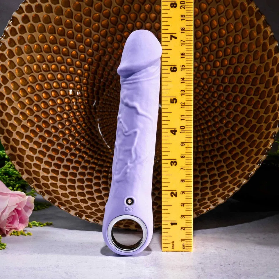 Evolved - Purple Fantasy Vibrating Realistic Dildo 7.25" (Purple)