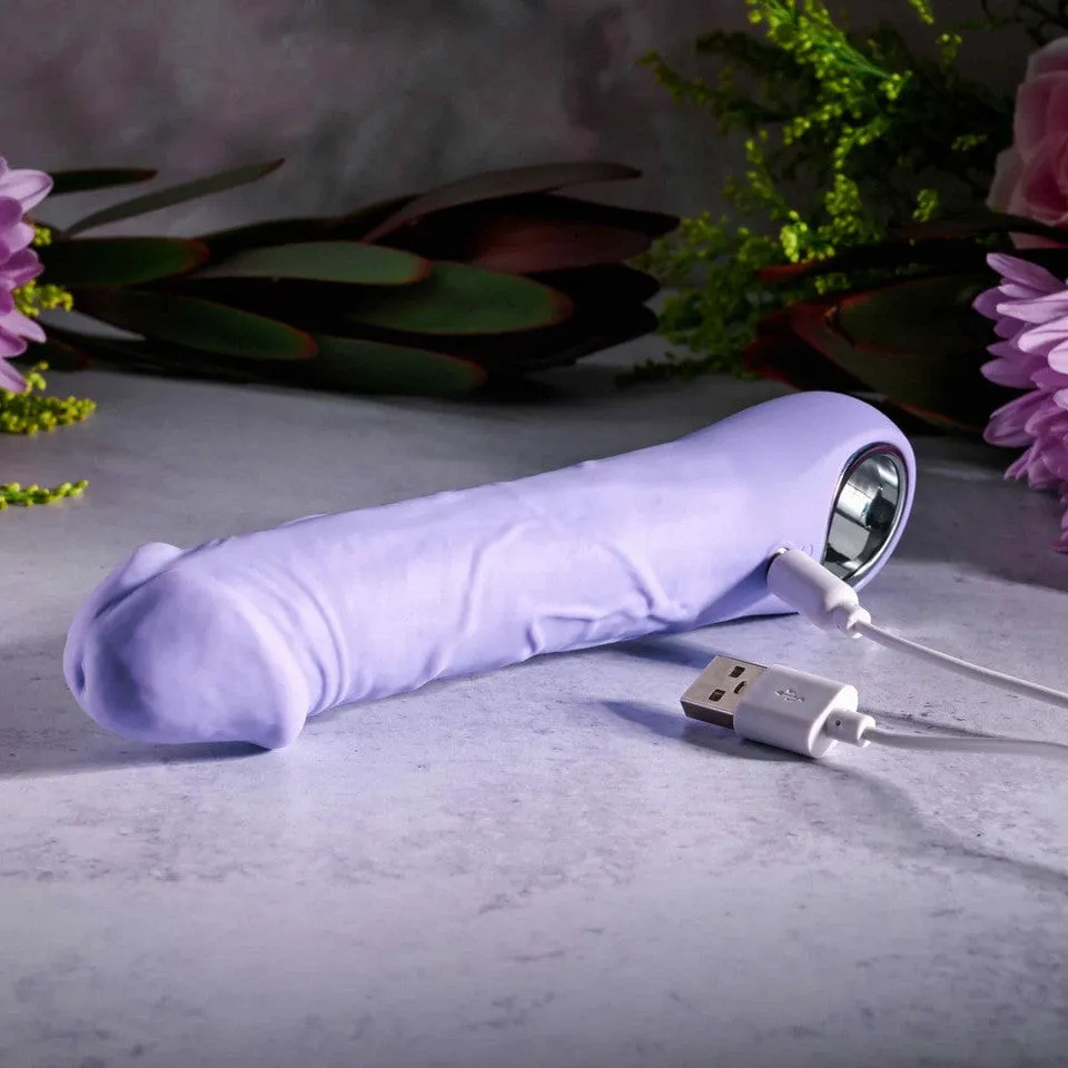 Evolved - Purple Fantasy Vibrating Realistic Dildo 7.25" (Purple)