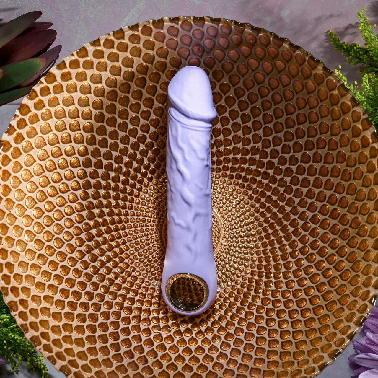 Evolved - Purple Fantasy Vibrating Realistic Dildo 7.25" (Purple)