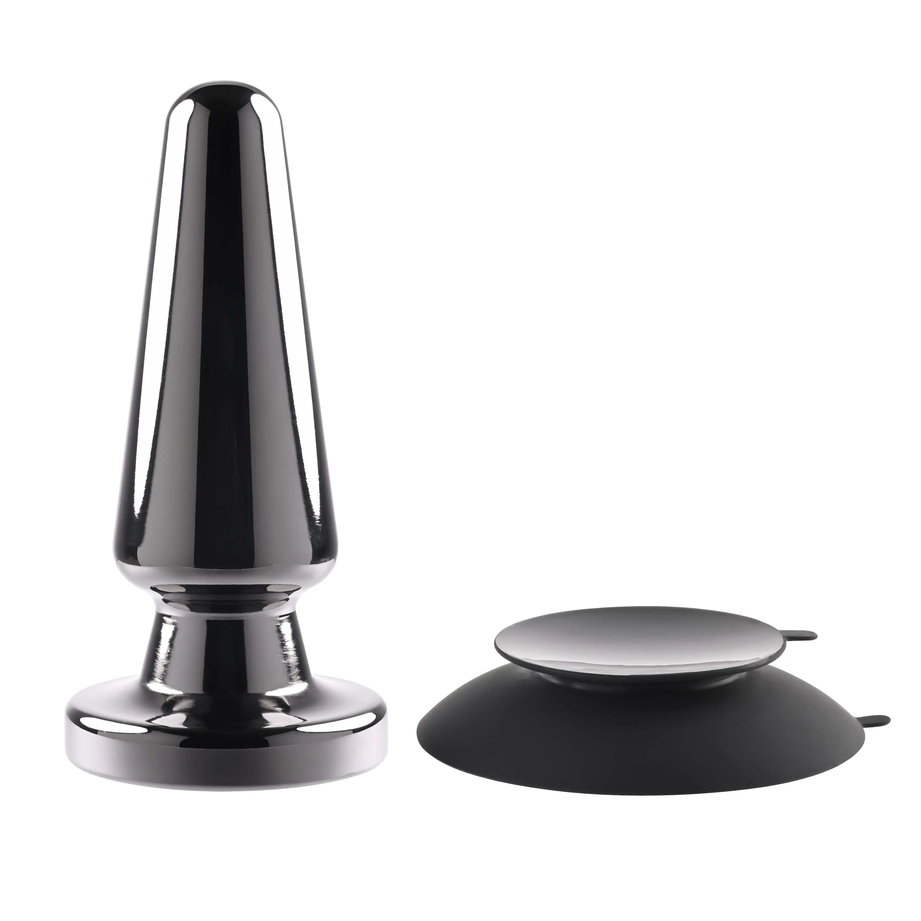 Evolved - Vibrating Metal Anal Plug with Suction Cup
