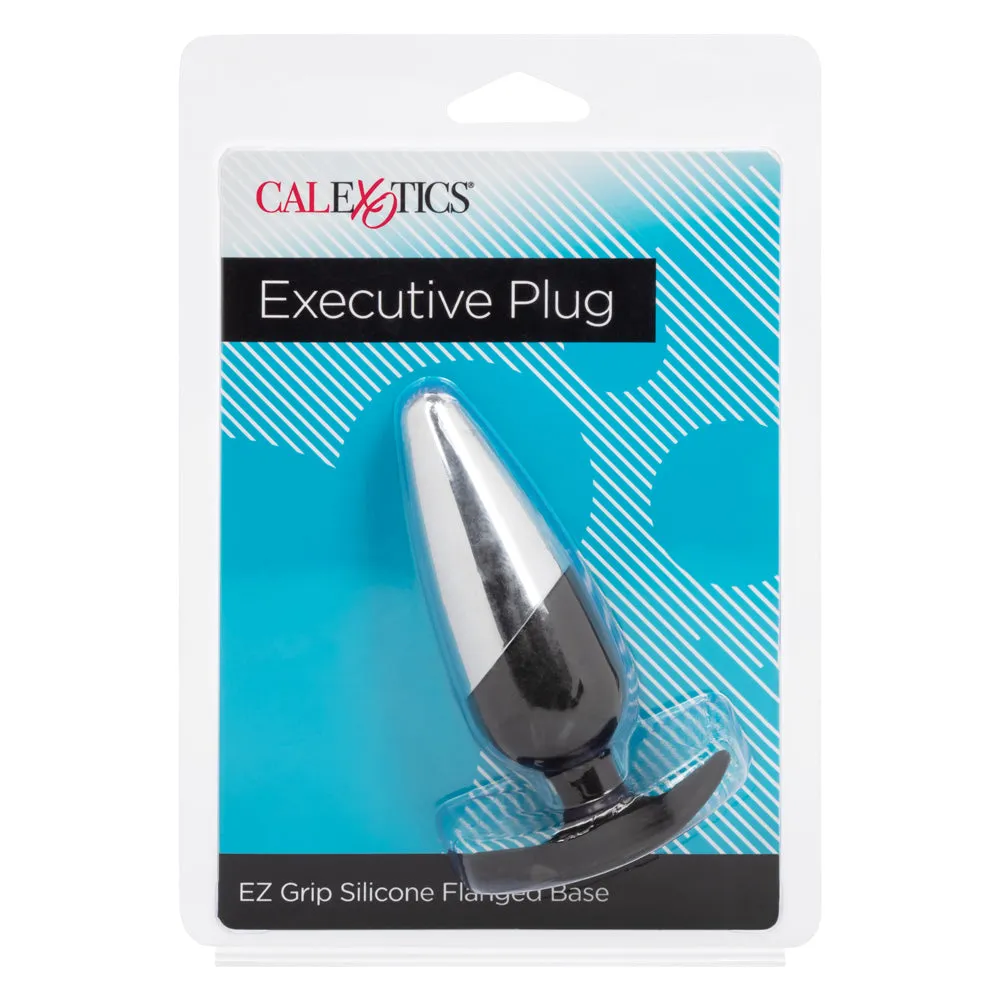 Executive Dual Surface Metal & Silicone 4.5" Anal Plug