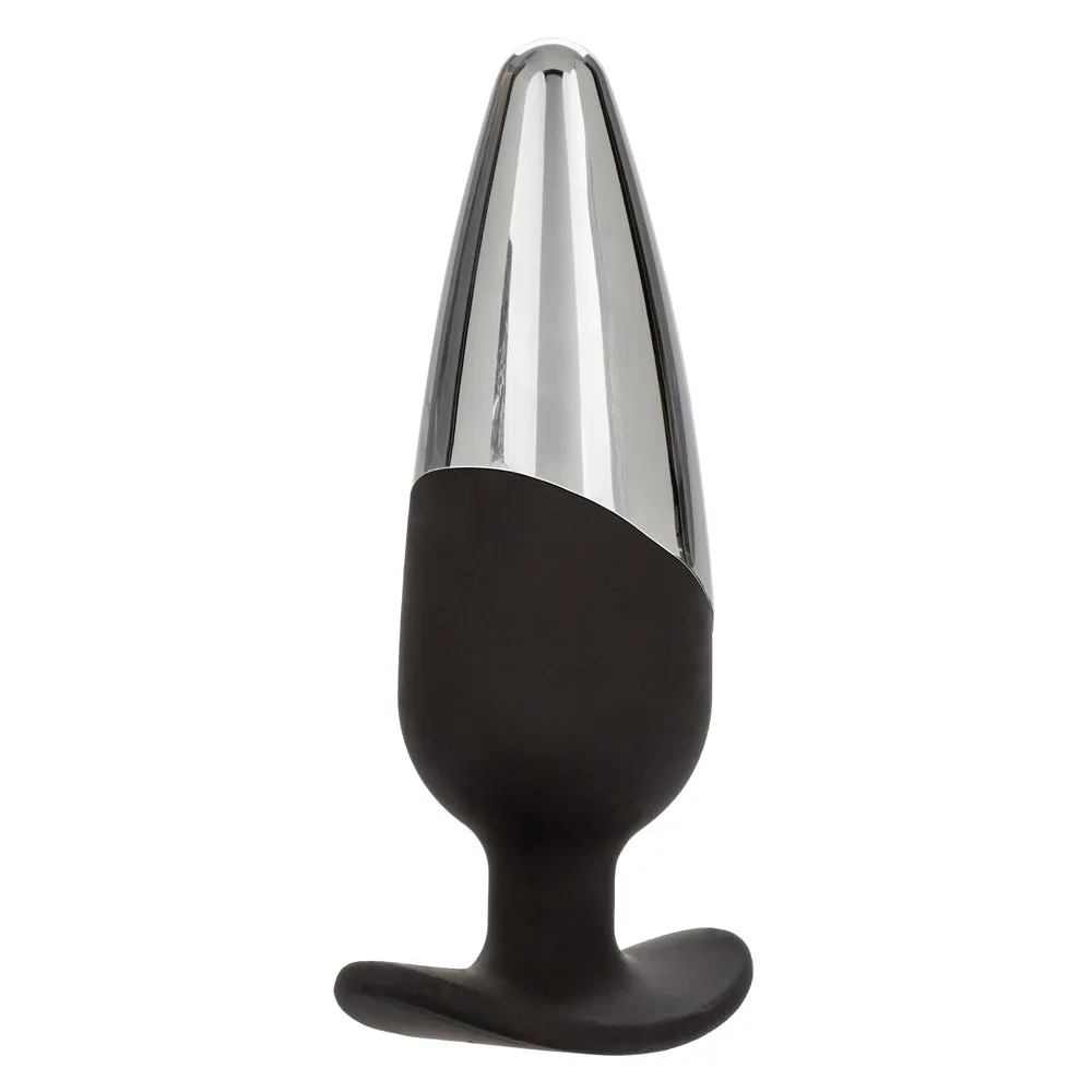Executive Dual Surface Metal & Silicone 4.5" Anal Plug