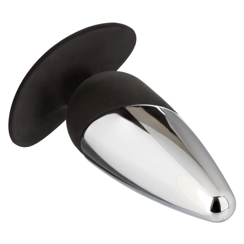 Executive Dual Surface Metal & Silicone 4.5" Anal Plug