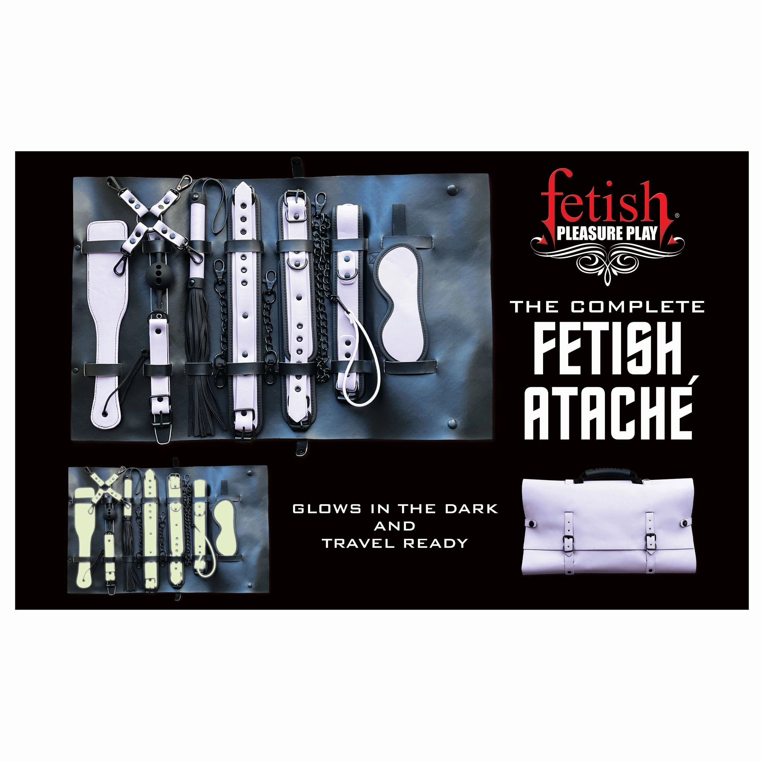 Fetish Pleasure Play Attaché Bondage Kit - Purple