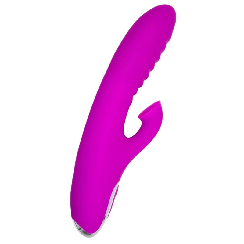 Frenzy - Rabbit Vibe With Clitoral Suction - Berry