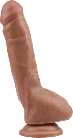 Gangster Dong CORLIOGNE Dual Density Realistic Dildo with Balls and Suction Cup Mount Base 8 inch Flesh Dildo
