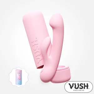 Glow - Compact   Rechargeable Pink Rabbit Vibrator with Travel Case